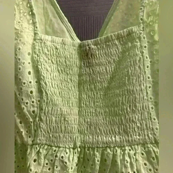 Womens Wild Fable crop top with v neck ruffle sleeves color is eager lemon Small - Picture 3 of 11